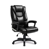 Nautilus Designs Titan Oversized High Back Leather Effect Executive Office Chair With Integral Headrest and Fixed Arms Black - BCP/G344/BK DD